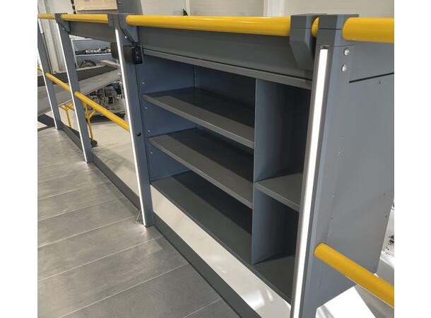 CABINET FOR RAILING SERVICE MODULES Powdercoated, Service maintenance moduls