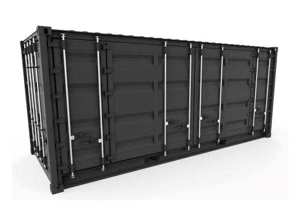 CONTAINER HEAVY LOAD 20´ FULL ACCESS Incl. Racking, RAL 7012 Grey, Custom